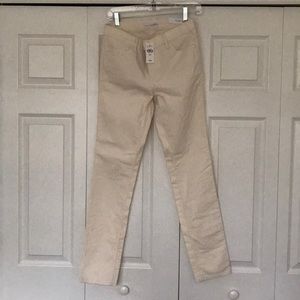 Loft Cream colored modern skinny cords